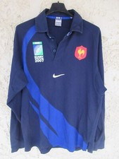 Maillot QUINZE de FRANCE Rugby World Cup 2007 NIKE vintage shirt coton IRB L