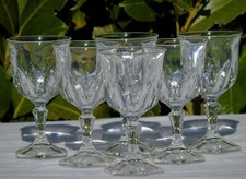 Service de 6 verres à eau en cristal d'Arques modèle Chaumont  H. 15,5