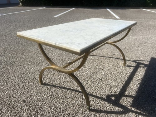 Table basse bronze marbre art - table,