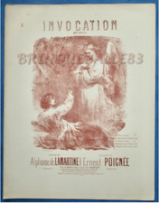 ERNEST POIGNÉE PARTITION INVOCATION ALPHONSE DE LAMARTINE 1854 CHATINIÈRE