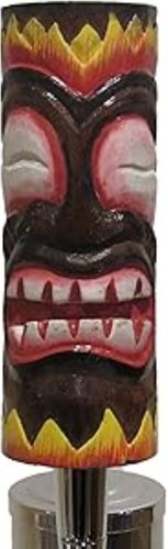 Hand carved wooden tiki beer - carved,