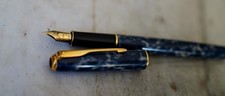 STYLO PLUME PARKER SONNET LAQUE ORAGE VERT- PLUME OR MASSIF 18 CARATS - MOYENNE
