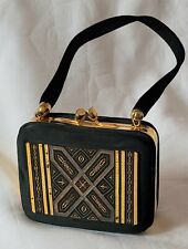 ANCIENNE MINAUDIÈRE OR DE TOLEDE SAC SOIREE MIROIR POUDRIER ROUGE À LÈVRES # TR1