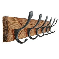 Porte-manteau mural en bois