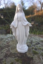 RE0314   FIGURINE STATUETTE  VIERGE MARIE  BLANCHE 15 CM  JESUS  RELIGIEUX DIEU