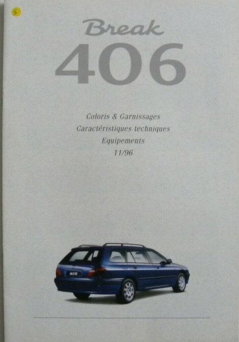 Brochure peugeot 406 break - brochure,