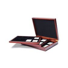 Coffret Volterra acajou pour 24 lingots d'or sous blister.