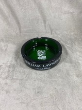 Vintage William Lawson Large Whiskey Green Glass Ashtray Made in France