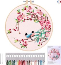 MWOOT Kit de Démarrage de Broderie, DIY Point de Croix Broderie Starter 