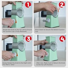 Râpe à fromage rotative 6 en 1 avec lames fines et grossières pour la prépar