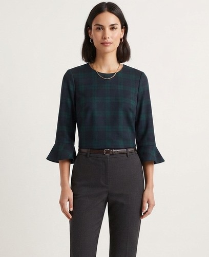 Ann taylor plaid bell sleeve - taylor,