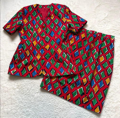 Ensemble costume géométrique