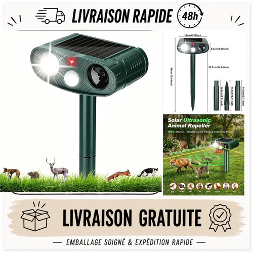 Répulsif animaux solaire