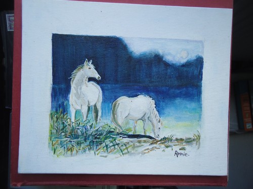 Tableau peinture chevaux - tableau,
