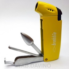 Brebbia Briquet De Pipe Jaune Avec Nettoyeur De Bol Flamme