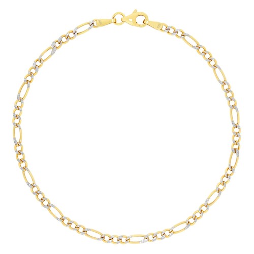 Bracelet chaîne figaro - chaîne, pave
