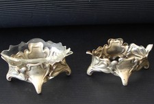 Paire de salières, argent 800