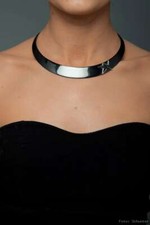 Collier Rigide Femme THIERRY MUGLER Acier inoxydable Noir. T41092N. 99,90€ NEUF