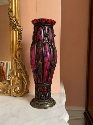 Grand vase signé - , majorelle