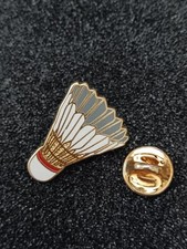 Pin's Pins Pin Enamel Cla1 Sport Volant de "BADMINTON" Liseré Rouge 