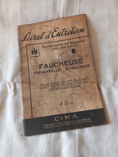 manuel entretien et liste des pièces faucheuse à tracteur IH MAC CORMICK F 21 U