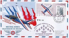 PAF13-5 : 2013 - FDC "60 ans Patrouille France - Villefranche-Rouergue / FOUGA M