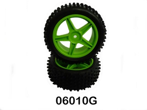 Paire roues complet vert avant - vert,
