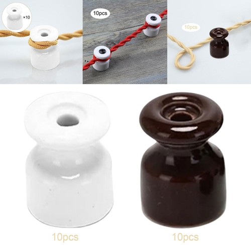 10x isolateurs porcelaine - 10x,