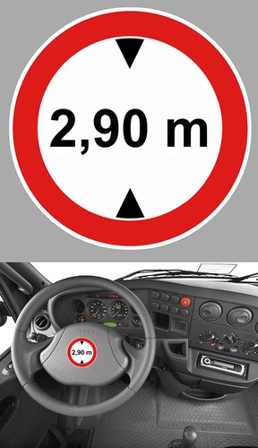 Sticker height limit 90m - sticker,