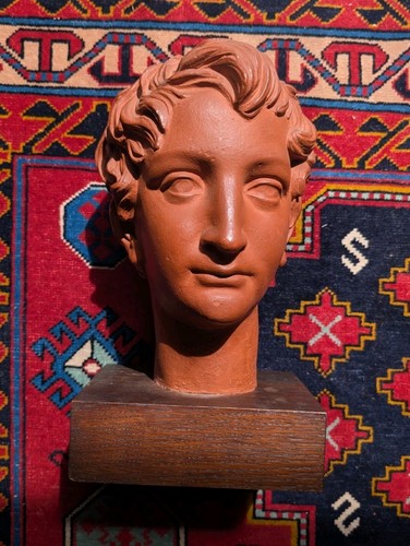 Sculpture buste terre cuite - sculpture, en