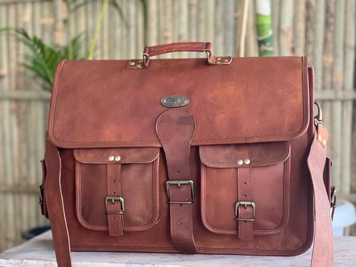 Sac messager cuir - en,