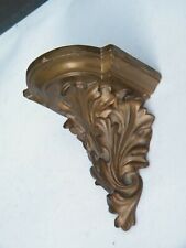 Ancienne console applique terre cuite à décor feuilles d'acanthe feuillage doré