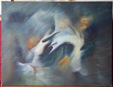 Abstrait tableau signé Masako Sato - Ref Benezit Arcadja