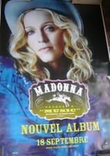 Madonna - Album Music - Affiches Abri Bus Paris - 120 X 170 environ