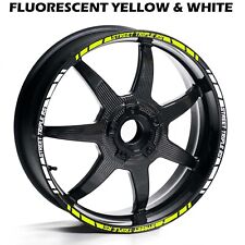 Triumph Street Triple Rs Deux Couleurs Jante Rayures Stickers Vélo Kit