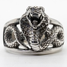Cobra Serpent Bague 925 Argent