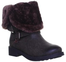 Bottes Femme Rona À Double Boucle Avec Doublure En Fourrure Noires UK 2-8