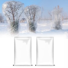 Couverture Film Plante Imperméable 2Pcs avec Cordon pour Arbustes Jeunes et Cul