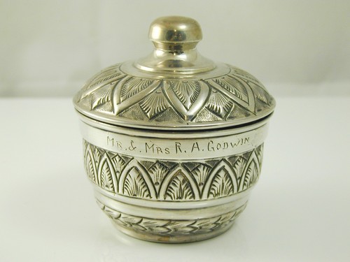 Pot bijoux couvercle argent - pot,