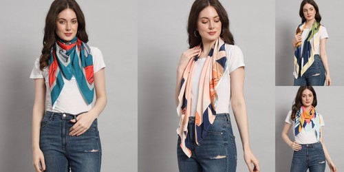 Grand foulard carré satin - foulard,