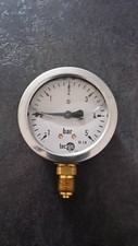 VACUOMETRE/VACUUM GAUGE  -1 a + 5 BAR boitier inox NEUF 1/4"