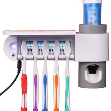Stérilisateur UV brosse à dents mural + distributeur automatique dentifrice