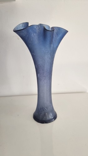 Vintage glass vase blue - vintage,