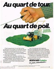PUBLICITE ADVERTISING 095  1980  BERNARD LOISIRS   tondeuse
