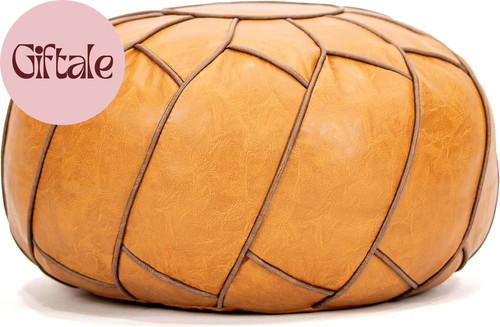 Pouf ottoman pumpkin color - pouf,