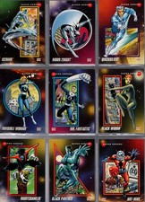 lot de 10 cartes 1992 Impel Marvel Universe