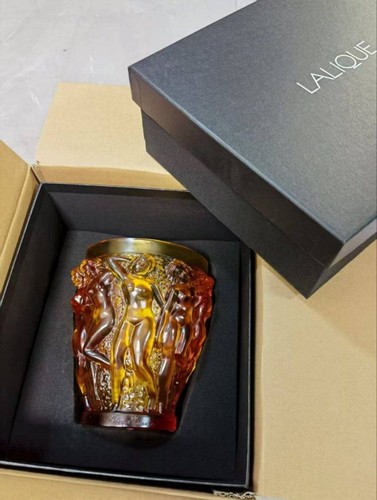 Lalique vase bacchantes - bacchantes, orange