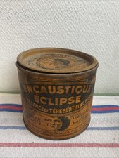Ancienne Boîte En Tole Cire Encaustique Éclipse Térébenthine Vide Deco