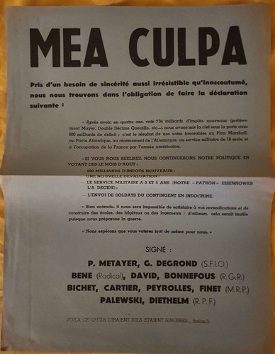 Affiche rare communiste mea - affiche, "mea