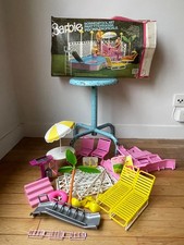 Set Barbie piscine et patio tropiques vintage 80 jeu jouet